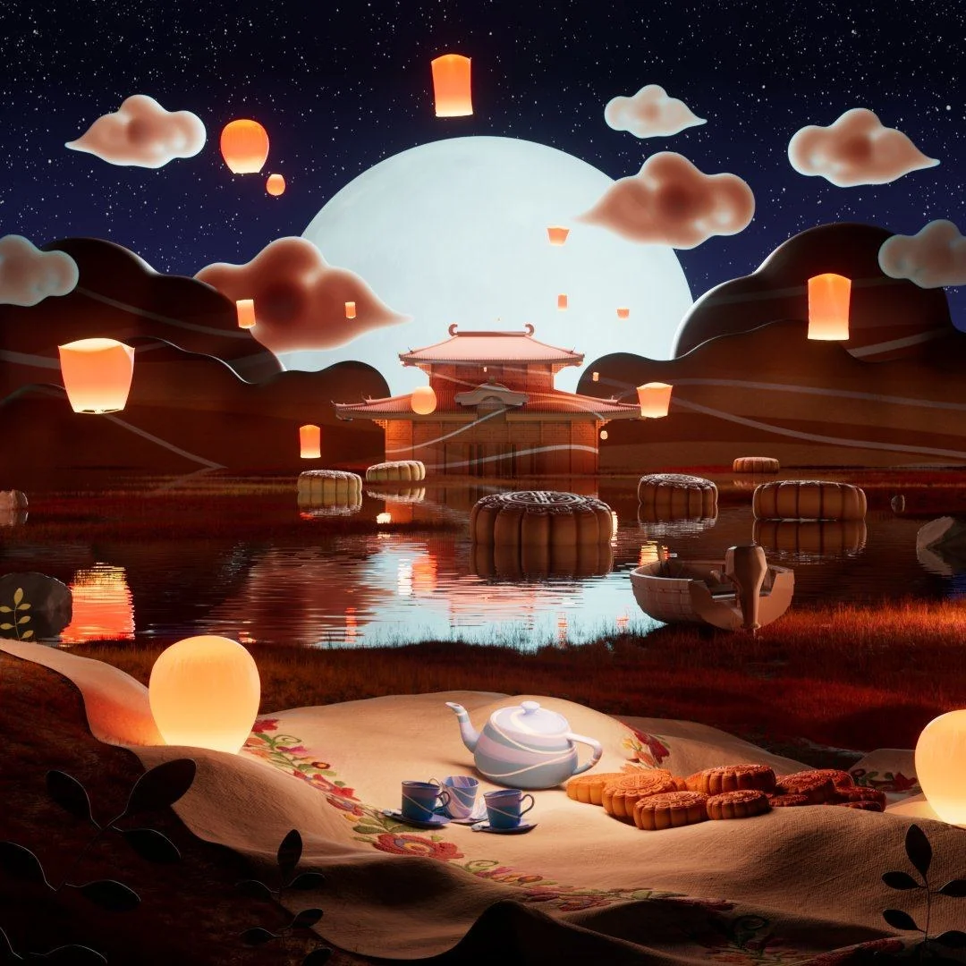 Mid Autumn Festival - 3D CGI motion design by Idriss Ben Ouirane, Motion Designer Dubai